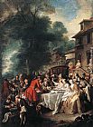 Jean Francois De Troy Canvas Paintings - A Hunting Meal